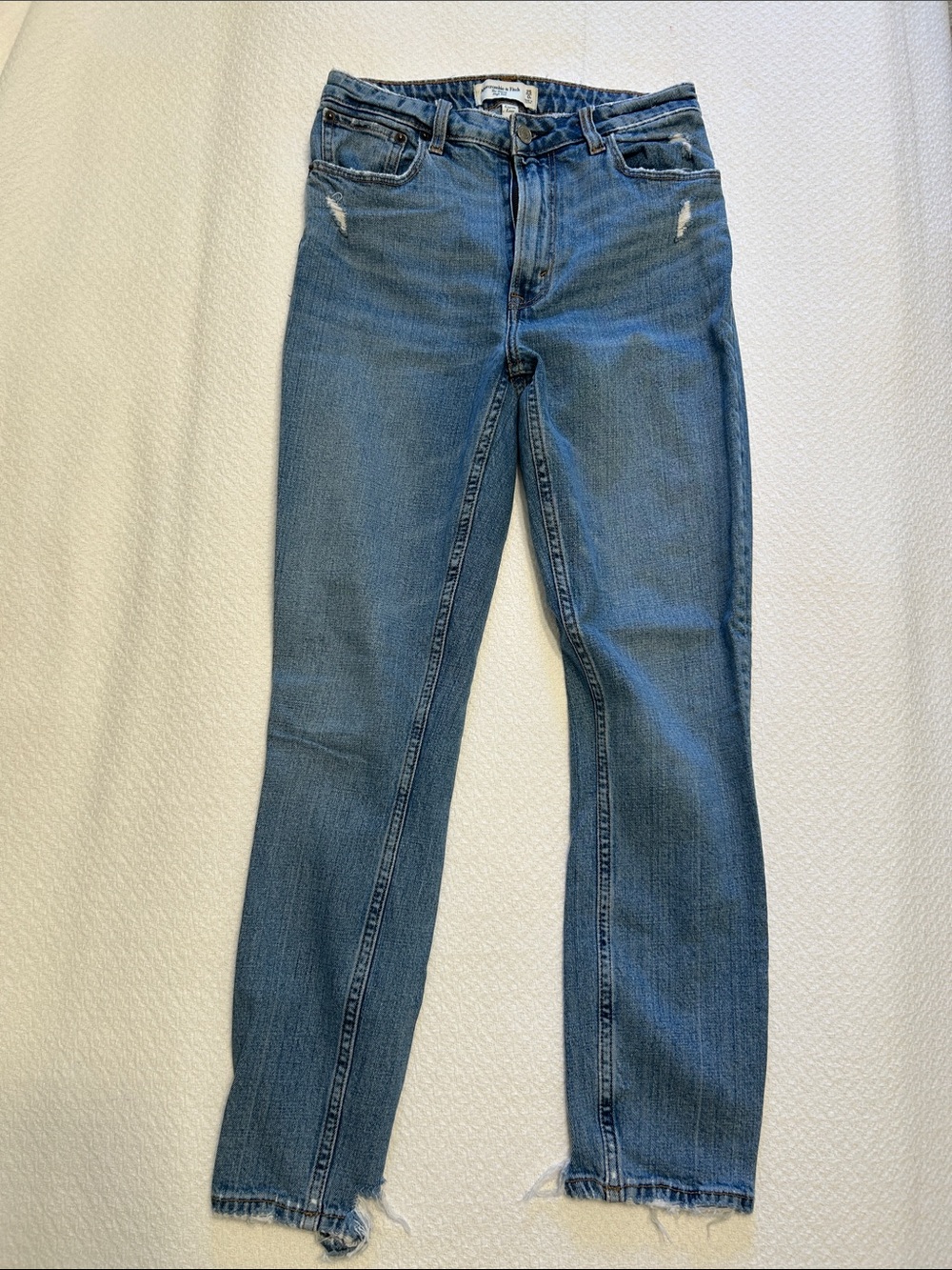 Abercrombie & Fitch Curve Love Skinny High-Rise in Medium Blue